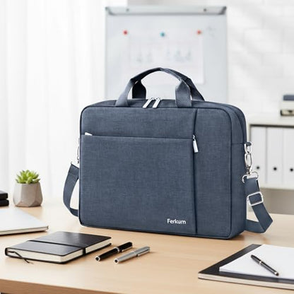 Ferkurn 17 17.3 Inch Laptop Bag Case Women Men Compatible with HP OmniBook Envy Omen Pavilion/LG Gram/Dell Inspiron Precision/Yoga ThinkPad, Carrying Briefcase Messenger Computer Bag 18 inch, Grey - color: Grey, size: 17.3 inch