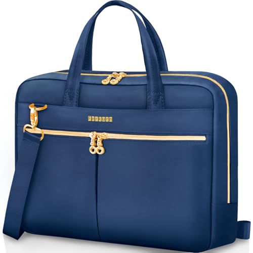 Ferkurn Laptop Bag Case Women Men Computer Bag Compatible with MacBook/HP/LG/Dell, Shoulder Strap Slim Carrying Messenger Briefcase, Blue, 17-17.3 Inch - color: Blue, size: 17-17.3 inch
