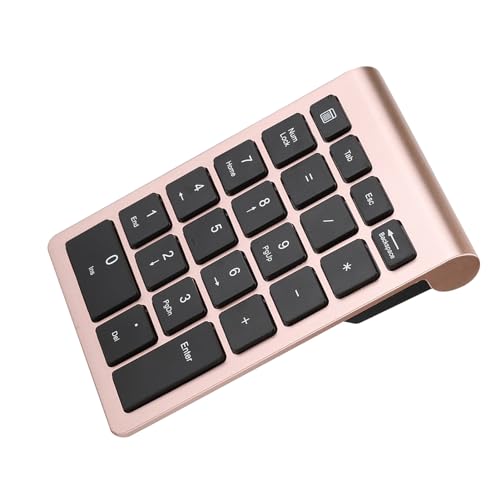 Numeric Keypad with Mice, 2.4G Number Pads and Mouse and USB Receiver Kit for PC Laptop, 22-Key | Number Lock | LED Indicator (Rose Gold) - color: Rose Gold