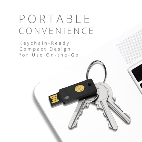 Kensington VeriMark NFC+ USB-A Security Key (K64738WW) | FIDO2/WebAuthn hardware authenticator, passwordless login, NFC and USB-A, works with Windows, macOS, Chrome OS - size: USB-A