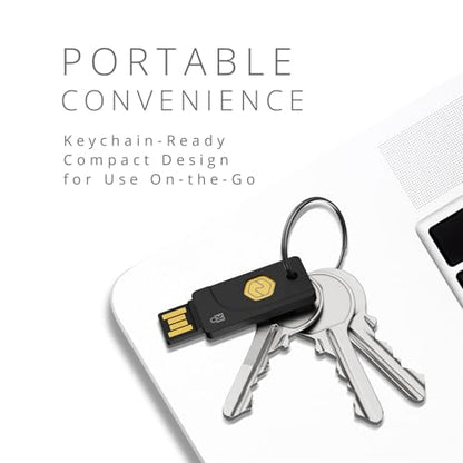 Kensington VeriMark NFC+ USB-A Security Key (K64738WW) | FIDO2/WebAuthn hardware authenticator, passwordless login, NFC and USB-A, works with Windows, macOS, Chrome OS - size: USB-A