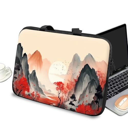 Universal Laptop Case Sleeve 10 inch with Handle and Zipper, Kids Tablet Carrying Case Messenger Bag Portable Tote Bag for 7-10 inch iPad/Notebook/eBook/Readers, Pintura China - color: Pintura China, size: 10 inch