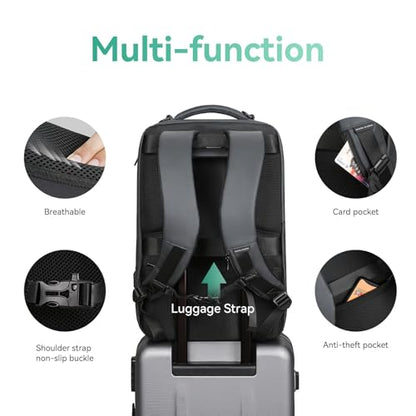 MARK RYDEN Business Backpack for Men, Waterproof High Tech Backpack with Sport Car Shape Design and USB Charging Port, Travel Laptop Backpack Fits 17.3 Inch Notebook | Waterproof Tech Backpack with USB Charging Port, Professional Work Backpack for Travel,