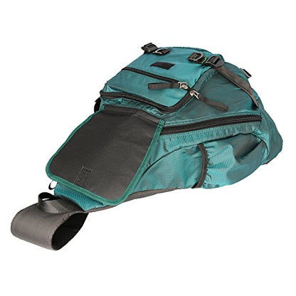 Large Sling Bag Laptop Backpack Cross Body Messenger Bag Shoulder Travel Rucksack (A-Dark Green) - color: A-dark Green