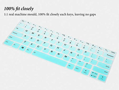 Keyboard Cover Skin for Lenovo Flex 5 14 2-in-1 Laptop/Yoga 7i 5i,Lenove Idepad S540 14 inch/Lenovo IdeaPad 5 14"/IdeaPad Slim 7 14, Keyboard Skin Protector for Lenovo Flex 5 14"-Gradual Mint - color: Gradual Mint Green