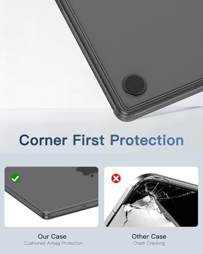 Fintie Matte Case for MacBook Air 13.6 Inch 2026-2022, Frost Black | M5 M4 M3 M2 A3449 A3240 A2681 A3113, Anti-Scratch, Fingerprint Resistant, TPU Bumper, Hard Shell Cover - color: Frost Black