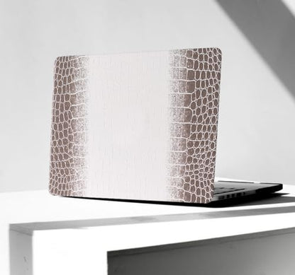 Crocodile Case for MacBook Air 13 Inch 2021 2020 2019 2018 M1 A2337 A2179 A1932, MacBook Air M1 Case, Aligator Skin Snakeskin PU Leather Hardshell & Keyboard Cover for Mac Air 13.3, Brown White - color: ## Brown White Crocodile