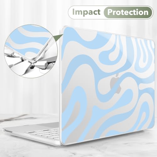 Compatible with MacBook Neo 13 inch (2026 Release A3404) (A18 Pro) with Liquid Retina Display, Printed Slim Protective Case with Screen Protector & Keybaord Cover, Swirling Texture - color: Swirling texture