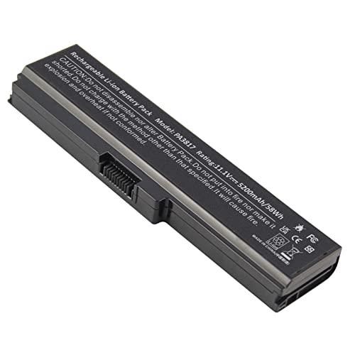 PA3817U-1BRS Battery for Toshiba Satellite A665 A665-S5170 A665-S6086 A665-S6050 M645-S4050 M645-S4070 M505-S4940 L755-S5277 L775D-S7222 P745-S4102 P755-S5265 PA3818u-1BRS PA3819U-1BRS PABAS228 - size: 7.36*1.75*1.27inch PA3817U-1BRS