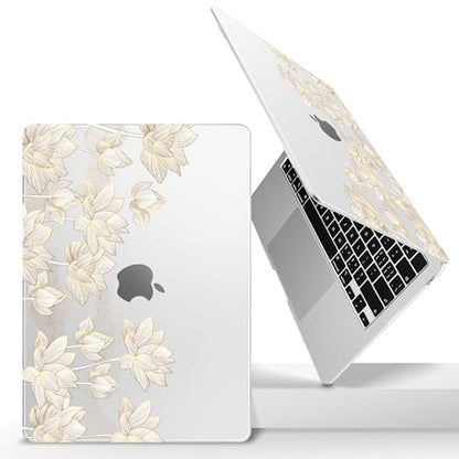for 2026 MacBook Air 13-inch Laptop Case M5 2026 M4 2025 M3 2024 M2 2022 Release Model A3449 A3240 A3113 A2681, Hard Shell Cover for MacBook Air 13.6 inch, Lotus - color: Lotus