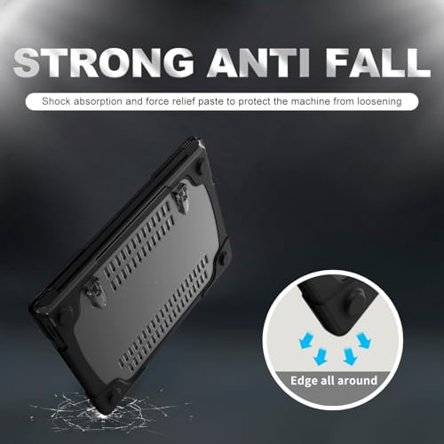 Batianda Durable Stand Case for Microsoft Surface Laptop 13.8 Inch, Black | Ergonomic Foldable Stand, Heavy Duty Matte Hard Shell, Fits 2024-2026 Surface Laptop 7/8th Edition for Business 13.8 Inch - color: Black