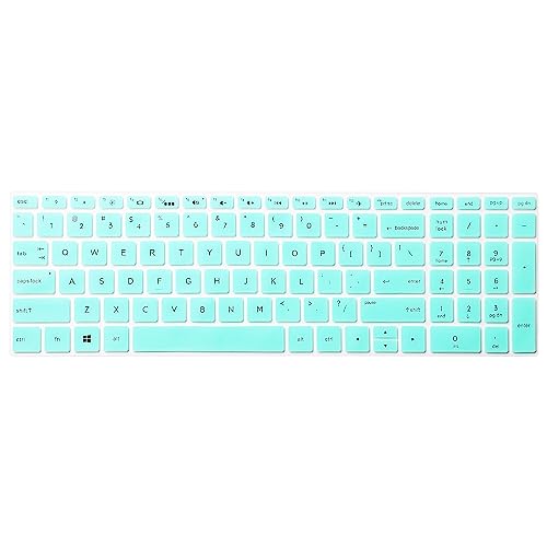 uxcell Silicone Keyboard Cover Protector for HP Pavilion 15 Laptop, Ultra Thin Protective Laptop Keyboard Cover Film Accessories, Turquoise