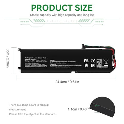 Fancy Buying RC30-0270 RZ09-0270 Laptop Battery for Razer Blade 15 Base 2018 2019 GTX 1660 Ti RZ090270 RZ09-02705E76 RZ09-0300 RZ09-03006 RZ09-03009 RZ09-03006E92 RZ09-03009E97 RZ09-02705E76-R3U1 - size: 9.61*2.36*0.43inch RC30-0270