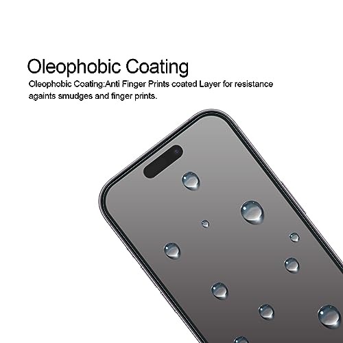 Supershieldz (2 Pack) Anti Glare (Matte) Screen Protector Designed for iPhone 15 Pro (6.1 inch) [Tempered Glass] Anti Fingerprint, Anti Scratch, Bubble Free