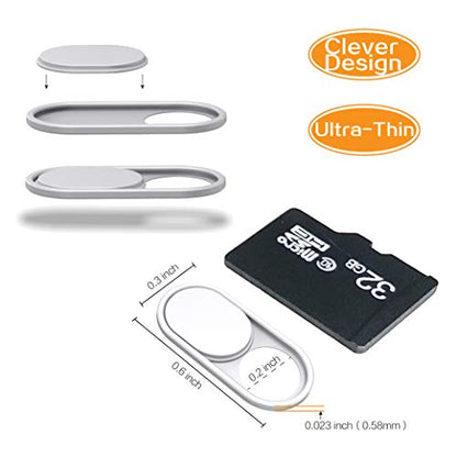 imluckies Metal Webcam Cover Slide, 0.023 inch Camera Cover for Laptop Computer MacBook Pro/Air iMac iPad Tablet iPhone 8/7 Plus, Echo Show/Spot Web Camera Blocker Privacy Protector [1 Black+1 White] - color: 2 Pack-Black and White
