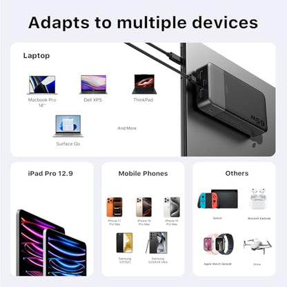 JUOVI Power Bank 65W 20000mAh Laptop Portable Charger+ J2621 20000mAh 45W Portable Charger