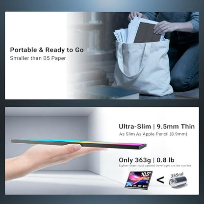 MINIX SF10T Portable Monitor 10.5 inch Touchscreen Laptop Monitor IPS 178° Wide-Viewing/Built-in Dual Speakers Low Blue-Light/HDR Eye Care External Screen w/Smart Cover for Mac PC Xbox PS4/5 Switch - size: 10.5 inch