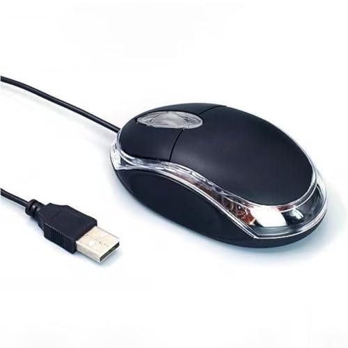 Guiheng 2 Pack Wired Mini Optical Mouse Computer Mouse Ergonomic Mouse with USB Mouse for Laptop PC Desktop mice Compatible with Windows Linux Mac fit for Office Business Home,Kids（Black） - color: 2 pack black