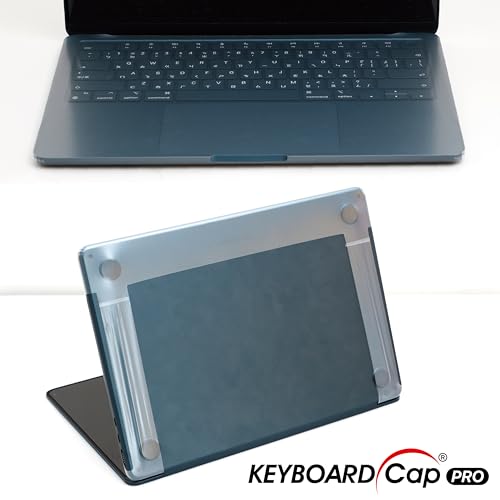 GOS Keyboard Cap Pro for MacBook Air 13.6" [2 Pack] – Patented 0.03mm Full-Cover Film with Touch ID Support Without Punch Hole – Ultra-Thin, No Glue, Clear, Easy-Clean Upper Case Protector - size: MacBook Air 13.6 Inch M2, M3, M4