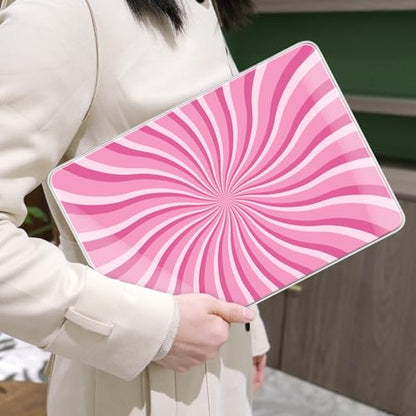 MEEgoodo 4-in-1 Printed Case for MacBook Neo 13 inch 2026 Release Model A3404, Laptop Hard Shell Cases with Keyboard Skin & Screen Protector & Webcam Covers, Pink & White Swirl - color: Pink & White Swirl