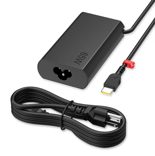 USB-C 65W AC Adapter Compatible with Lenovo ThinkPad X280 X380 X390 L390 E480 E495 E580 E590 T480 T490 T580 Yoga 730 C740 920 C930 C940 IdeaPad and More Computer with Type C Laptop Charger - color: BLACK