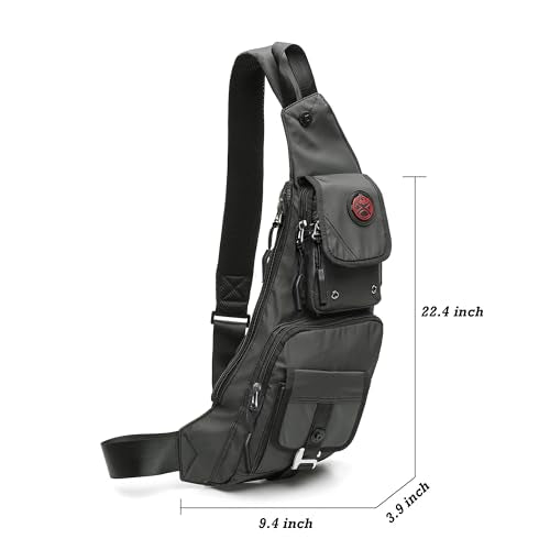 NICGID Sling Bag Chest Shoulder Backpack Crossbody Bags Casual Daypack for Men Women - color: Black-2