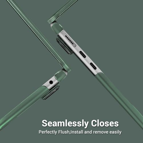 MOSISO Compatible with MacBook Pro 16 inch Case M5 M4 M3 M2 M1 2026-2021 | Seamlessly Closes Anti-Crack&Anti-Fingerprints Hard Shell for A3429 A3428 A3403 A3186 A2991 A2780 A2485, Emerald Green - color: Emerald Green