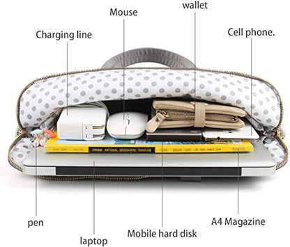 Laptop Bag for Women Slim Travel - color: Grey