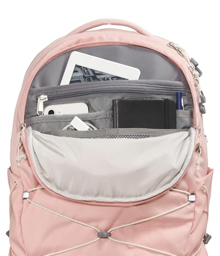 The North Face Borealis Laptop Pack, Pnk Moss Dk Hth/Gardenia Wht-NPF, OSFA | Everyday Travel Bag, Laptop Sleeve, Reflective Details - color: Pink Moss Dark Heather/Gardenia White-npf