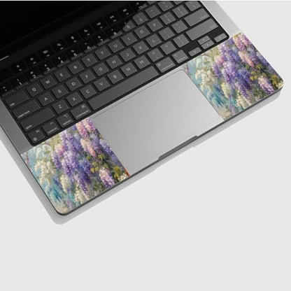 Universal Laptop Skin Sticker with 2 Wrist Pad Skins, Waterproof Scratch Resistant Vinyl Laptop Cover Decal, Cut to Fit for 11–15.6 Inch MacBook HP Dell Lenovo, Cercis Chinensis - color: Cercis Chinensis