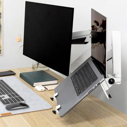 Desky Universal Laptop Mount - Adjustable VESA-Compatible Holder - White - color: White