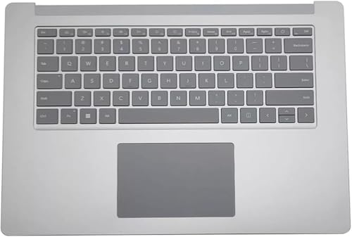 Palmrest Keyboard Touchpad Keyboard for Microsoft Surface Laptop 3/4/5 13.5" 15" Keyboard, 1873 1951 Keyboard (13.5" Silvery Keyboard) - color: 13.5" Silvery Keyboard