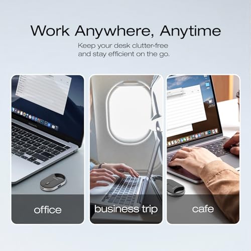 Mini Wireless Mouse, Portable Silent Optical Mouse, Slim Lightweight Design with USB Receiver, Compatible with Laptop/Tablet/Desktop (Black) - color: Black