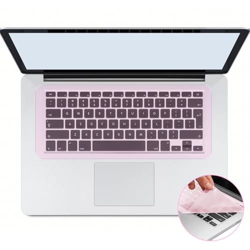 Universal Keyboard Protector Cover Skin for Laptop Notebook 13" 14" Laptop Notebook Ultra-Thin Silicone Waterproof Dustproof Keyboard Protector Skin(Pink,1Pcs) - color: Pink 1Pcs