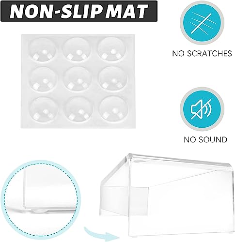 Clear Monitor Stand Riser, Computer Monitor Stand/Acrylic Monitor Riser for Home Office Laptop, PC Desk Stand for Keyboard Storage & Multi-Media Laptop Printer TV Screen (14"/7.1"/3.6")