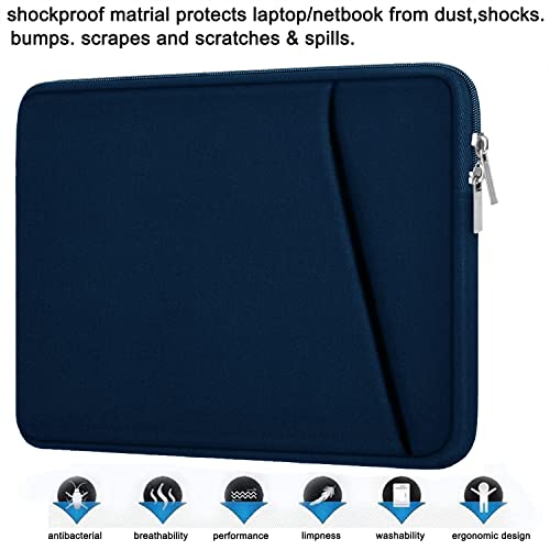 Laptop Case Sleeve 14 inch, Durable Carrying Bag Shockproof Protective Case Cover, Handbags Briefcase Laptop Bag Compatible with 14" MacBook Air/Pro HP Asus Lenovo Notebook Computer, DarkBlue - color: Blue, size: 14 inch