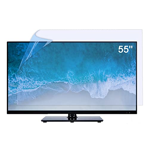 55 Inch Matte Anti-Glare TV Screen Protector, Dustproof Anti Scratch Anti Blue Light Film, Dust-Proof, Reduce Eye Fatigue Anti-Myopia,55"(1221 * 689mm)