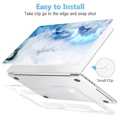 Mektron Case for M5 MacBook Pro 14 inch 2026 Model A3427 A3426 Fit 2025-2021 Model A3434 A3112 M4 A3112 A3401 A3185 M3 A2918 A2992 M2 A2779 M1 A2442 Pro/Max Cover, Cloud & Lightning - color: Cloud & Lightning