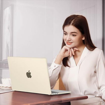 MOSISO Anti-Crack Case for MacBook Air 13 inch M5 M4 M3 M2 2026-2022 | 3 in 1 Kit Anti-Fingerprints Reinforced TPU Bumper Hard Shell for MacBook Air 13.6, A3449 A3240 A3113 A2681, Starlight Clear - color: Starlight Clear