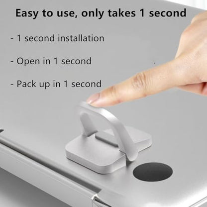2 Pcs Laptops Stand, Portable Computer Keyboards Stand, Black | Self-Adhesive, Invisible Laptops Feet, Foldable, For 10-15.6" Laptops