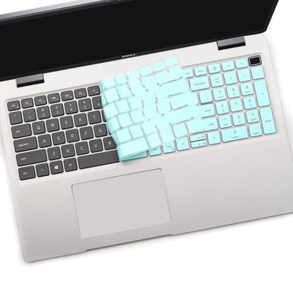 2 PCS Keyboard Cover Skin for 15.6 Inch Dell Latitude 3540 5520 5521 5540 5550, 15.6'' Dell Precision 3560 3561 3570 3571 3580 3581 3590 3591 Laptop Protective Keyboard Cover-HotBlue+Clear - color: HotBlue+Clear