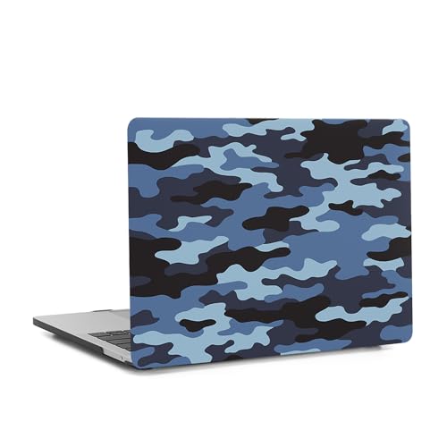 Hard Case Compatible with Old Version MacBook Pro 13 inch Case 2012 2011 2010 2009 2008 Release A1278 with CD-ROM, Laptop Plastic Hard Case Shell & Keyboard Cover, Blue Camouflage - color: Blue Camouflage, size: A1278(Pro 13" w/CD-ROM 2008-2012)