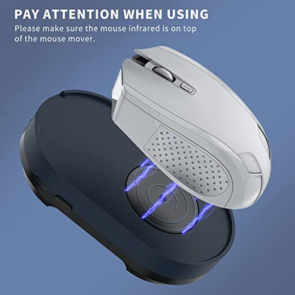 Mouse Jiggler, Undetectable Mouse Mover Device Wiggler Shaker with Drive Free USB Cable and 5V1A Adapter, Moves Mouse Automatically, Keep PC Screen Active, Blue