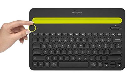 Logitech K480 Wireless Multi-Device Keyboard for Windows, macOS, iPadOS, Android or Chrome OS, Bluetooth, Compact, Compatible with PC, Mac, Laptop, Smartphone, Tablet - Black