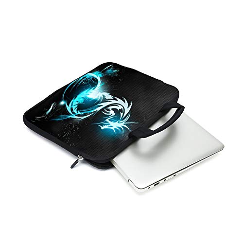 15.6" Laptop Sleeve 14" 15" 15.4" Chromebook Case Ultrabook Case Notebook Sleeves PC Messenger Bag (Dragon) - color: dragon