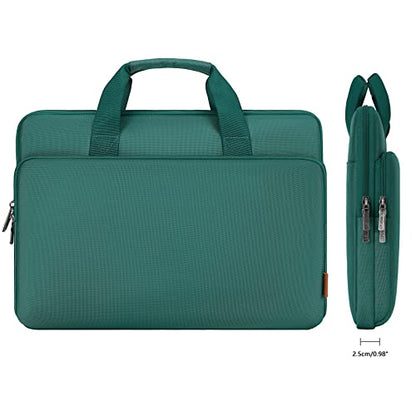 DOMISO 14 inch Laptop Case Sleeve Protective Cover Compatible with MacBook Air 15 M4 M3 M2,MacBook Pro,14-15 inch HP Dell ASUS Lenovo Chromebook,Waterproof Computer Bag with Handle,Green - color: Green, size: 14" Laptoptop/15" for mac book