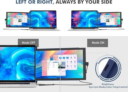 Duex Lite Mobile Pixels (2026 Version) 12.5" Portable Monitor, FHD 1080P Laptop Screen Extender HDMI Laptop Monitor USB C Plug and Play,Windows/Mac/Linux/Switch/Android - size: 12.5-inch