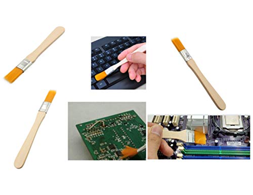 LBY 10pcs Household Cleaning Dusting Brush,135mm(5.31'') Paint Brush Small Size Keyboard Brush Computer Notebook Dusting Brush, Yellow Natural Bristles, Wooden Handle - size: 135mm(5.31'')Dusting Brush