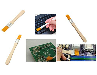 LBY 10pcs Household Cleaning Dusting Brush,135mm(5.31'') Paint Brush Small Size Keyboard Brush Computer Notebook Dusting Brush, Yellow Natural Bristles, Wooden Handle - size: 135mm(5.31'')Dusting Brush