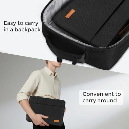 DOMISO 17.3 inch Laptop Case Sleeve Protective Cover Compatible with 17.3 inch HP Pavilion Envy 17/Lenovo IdeaPad/Acer/ASUS/Dell/Alienware/LG Gram,Water Resistant Computer Case Bag with Handle,Black - color: Black, size: 17"